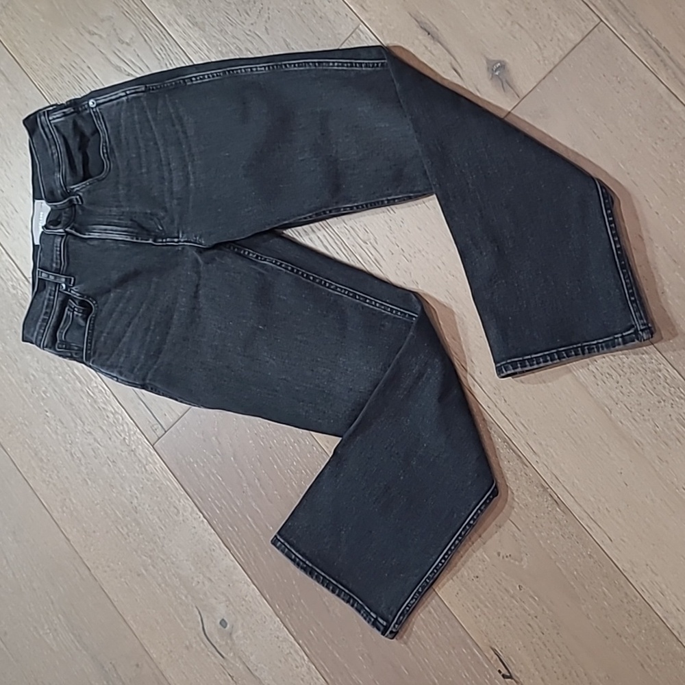 Everlane Jeans Women's sz 25 The Cheeky Boot Cut Black High Rise Crop Denim Jean